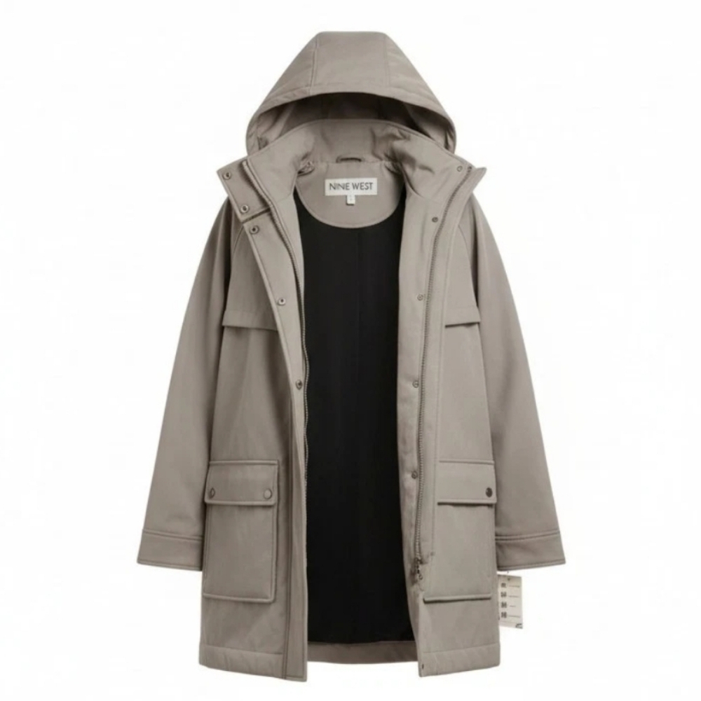 Nine West Small Gray Stadium Jacket NWT Gameday Sports Softshell Winter